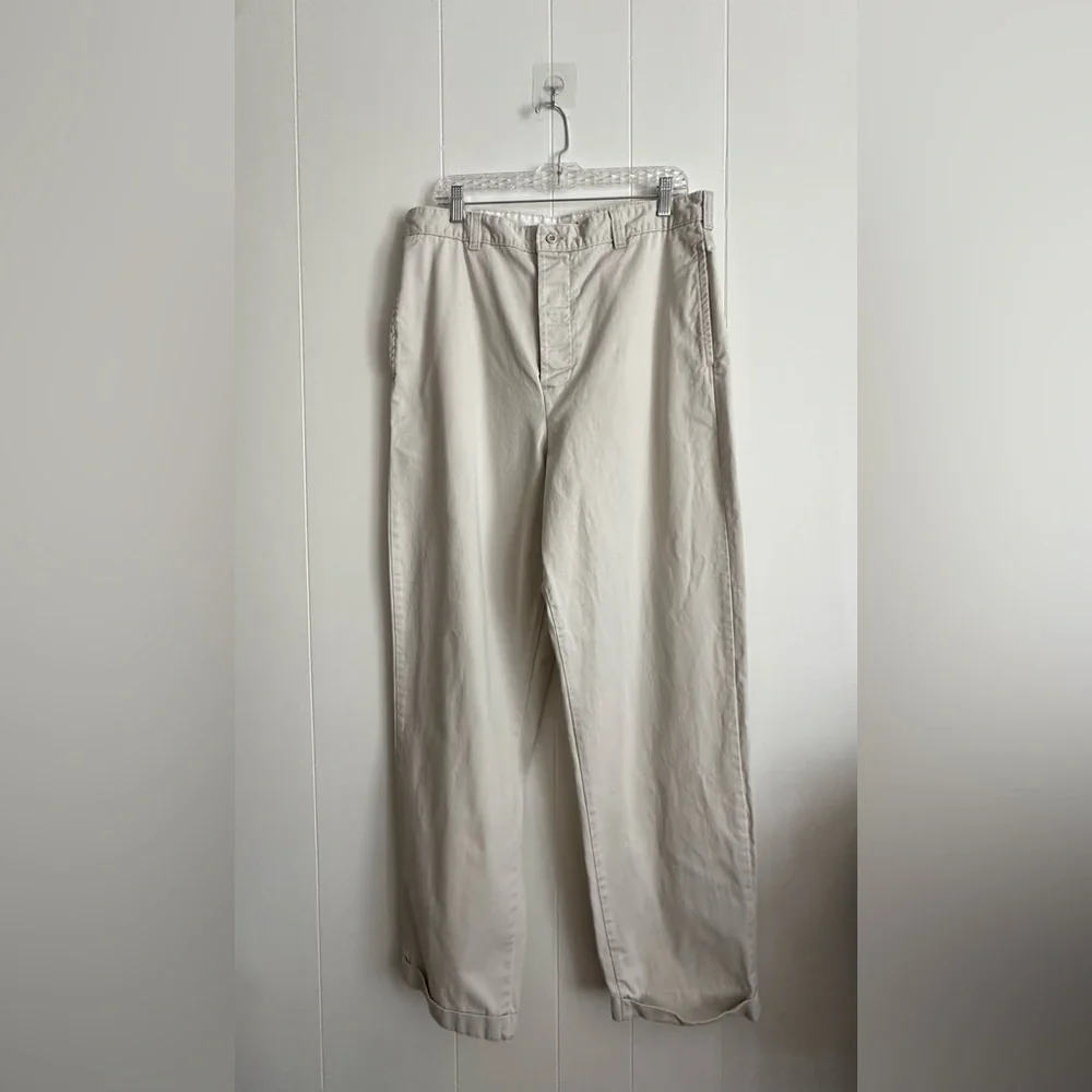 J.Crew 36x32 Stonewashed Cotton Twill Pants Khaki